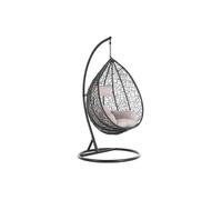Fauteuil suspendu en résine tressée - Anthracite - CAMPLI de MYLIA