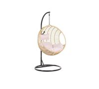 Fauteuil suspendu en rotin beige - BELIANI - ASPIO - Intérieur/Extérieur - Confortable et élégant