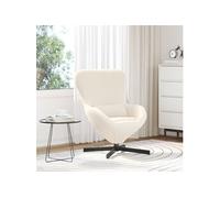 vidaXL Fauteuil suspendu en tissu velouté Crème