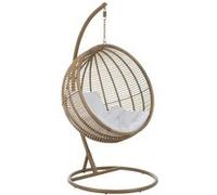 Fauteuil suspendu métal beige Nayra Bois clair G