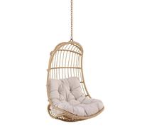 Pulau fauteuil suspendu avec coussin de jardin naturel.