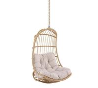 Pulau fauteuil suspendu avec coussin de jardin naturel.