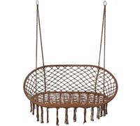 Fauteuil suspendu Rebecca Mobili Hesperis 150x130x70 Polycoton acier brun Boho
