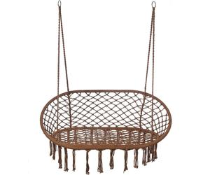Fauteuil suspendu Rebecca Mobili Hesperis 150x130x70 Polycoton acier brun Boho