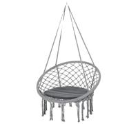 Fauteuil suspendu, résistant aux intempéries, coussin inclus, GRIS FONCÉ