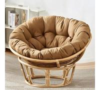 Fauteuil suspendu rond en polyrotin Marron clair 80 x 80 cm
