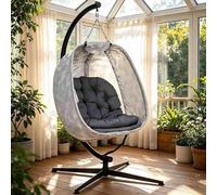 Fauteuil suspendu sans structure, coussin de siège moelleux et housse. Fauteuil suspendu avec structure, coussins épais, pour enfants et adultes