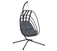 Fauteuil suspendu vidaXL avec support en acier anthracite