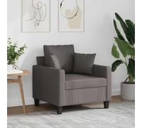 Fauteuil Taupe en Tissu 60 cm avec Cadre métal Robuste, Coussin Mousse Confortable idéal Salon séjour Bureau Design Moderne scandinave canapé Convertible modulable