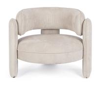 Fauteuil tissu Aisha beige