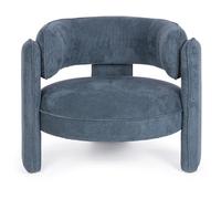 Fauteuil tissu Aisha bleu