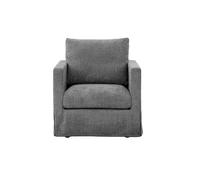 Fauteuil tissu chenille déhoussable Gris foncé