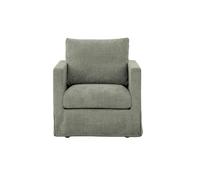 Fauteuil tissu chenille déhoussable Vert