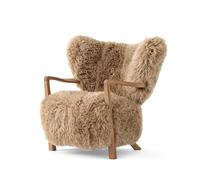Fauteuil &Tradition Wulff ATD2 en Peau de Mouton Couleur Miel 50 Mm/chêne Huilé