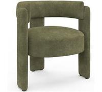 IDMarket - Fauteuil tripode Gustave Tissu Chenille Vert