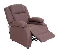 Fauteuil TV Lincoln, fauteuil de relaxation, tissus couleur d'acajou