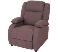 Mendler Fauteuil TV relax tissu - Marron