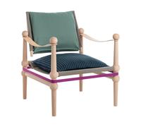 Fauteuil Twain bas armrests natural leather
