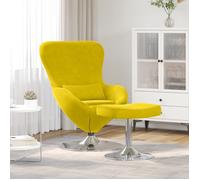 Fauteuil ?uf Vidaxl Avec Repose-Pieds En Velours Jaune