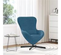 Fauteuil ouf en velours bleu