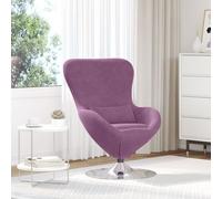 Fauteuil ?uf en Velours Pourpre