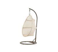 Fauteuil œuf suspendu en macramé coton - Jardiline