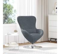 vidaXL Fauteuil œuf Rouge Bordeaux 63 x 73 x 90 cm Velours pivotant confortable moderne