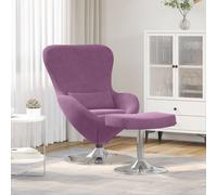 Fauteuil ?uf vidaXL avec repose-pieds en velours pourpre