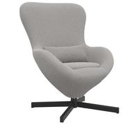 Fauteuil œuf - VIDAXL - pivote à 360°- design moderne - Gris clair 63x73x90 cm tissu F4148
