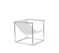 Fauteuil Valerie Object Solo Seat en Acier Inoxydable/ Blanc