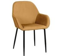 Lot de 2 Fauteuils - HOME DECO FACTORY - Giulia - Velours - Scandinave - Jaune