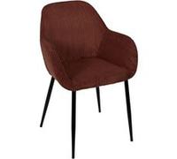 Lot de 2 Fauteuils - HOME DECO FACTORY - SCOTT - Côtelés - Confortables - Noir et Orange
