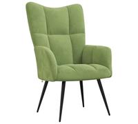 Fauteuil velours vert clair avec matelassage, cadre en acier, Moderne | Housse en velours, rembourrage en éponge, cadre en acier, design matelassé, 110 kg
