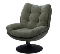 Amadeus Fauteuil vert avec piètement noiro