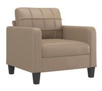 vidaXL Fauteuil Cappuccino en similicuir 60 cm