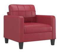 vidaXL Fauteuil en similicuir Rouge bordeaux 60 cm Rouge G
