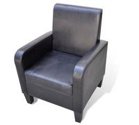 Fauteuil - vidaXL - Similicuir Noir - 1 place - Design Contemporain - Confort Ergonomique