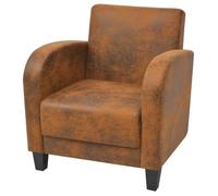 Fauteuil Marron Similicuir daim - VidaXL