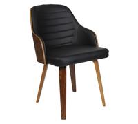 Fauteuil visiteur bois Retro Victoire - Coloris Noir