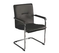 Fauteuil visiteur simili cuir Rumba - noir