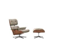 Fauteuil & repose pied Eames Lounge Chair étoffe shell walnut natural