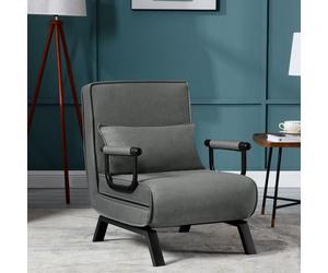Fauteuil WOLTU - Canapé Lit Convertible 3 en 1 - Dossier Réglable en 5 Positions - Gris Foncé