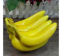 Faux bouquet de banane réaliste en mousse 20 cm | Mousse jaune réaliste, taille compacte de 20 cm, présentoir d'armoire de cuisine, accessoire photo de fête