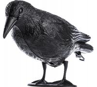 Faux corbeau - Répulsif pour oiseaux - Répulsif pour pigeons - Debout et volant - Corbeau 3D réaliste - Pour le jardin, le toit, le balcon - Résistant aux intempéries