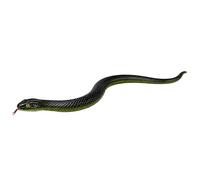 Faux serpent - Serpent en caoutchouc réaliste de 29,5 pouces | Grand leurre de jardin pour repousser les oiseaux écureuils souris | Protecteur de culture d'Halloween de blague - Cyan, 178 g