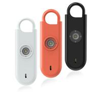 Fauxomor Alarme Personnelle Anti Agression 3 Pack-140 DB Porte larme avec Flash LED et Avertisseur de Batterie Faible, Kit d'Auto-Défense pour Femmes, Enfants et Seniors(Blanc+Orange+Noir)