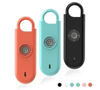 Fauxomor Alarme Personnelle Anti Agression 3 Pack-140 DB Porte larme avec Flash LED et Avertisseur de Batterie Faible, Kit d'Auto-Défense pour Femmes, Enfants et Seniors(Orange+Bleu+Noir)
