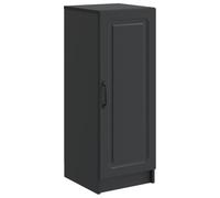 Favemtsl Buffet commode - 33 x 34,5 x 87 cm - Noir | Armoire étroite multi-usages avec porte battante pour chambre à coucher, couloir et cuisine, offre une capacité de charge de