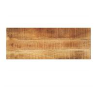 Favemtsl Plateau de table rectangulaire 80 x 20 x 2,5 cm en bois massif de | Planche de rechange rustique en bois de manguier brut pour cadre de table dans la salle à manger et le café.