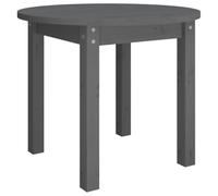 Favemtsl Table basse en pin massif gris Ø 55 x 45 cm pour salon | Table d'appoint ronde en bois de pin avec peinture grise pour votre salon, idéale pour les collations